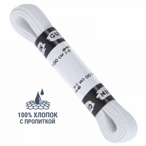 Шнурки ХБ вощеные плоские в блистере 100 см Guin белый 5/90 Шнурки ХБ вощеные плоские в блистере 100 см Guin белый 5/90