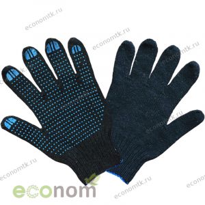 Перчатки рабочие хб с ПВХ 5нит. ЧЕРНЫЕ 7.5класс/10/400 Перчатки рабочие хб с ПВХ 5нит. ЧЕРНЫЕ 7.5класс/10/400