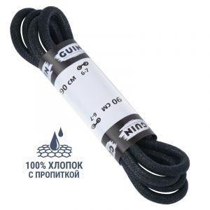 Шнурки ХБ вощеные средние в блистере 90 см Guin черные 5/100 Шнурки ХБ вощеные средние в блистере 90 см Guin черные 5/100