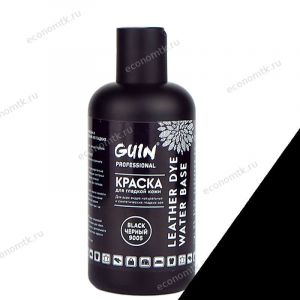 Краска Guin для гладкой кожи на водной основе 250 мл черная Краска Guin для гладкой кожи на водной основе 250 мл черная