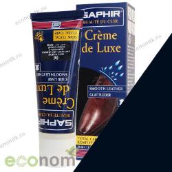 Крем для гладкой кожи темно-синий Saphir Creme de luxe 75 мл туба с губкой Крем для гладкой кожи темно-синий Saphir Creme de luxe 75 мл туба с губкой