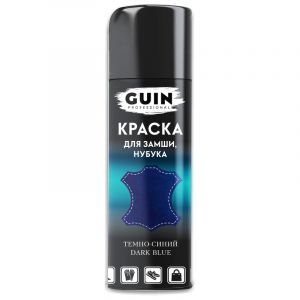 Краска для замши и нубука, аэрозоль 250 мл. GUIN темно-синий 1/12 Краска для замши и нубука, аэрозоль 250 мл. GUIN темно-синий 1/12
