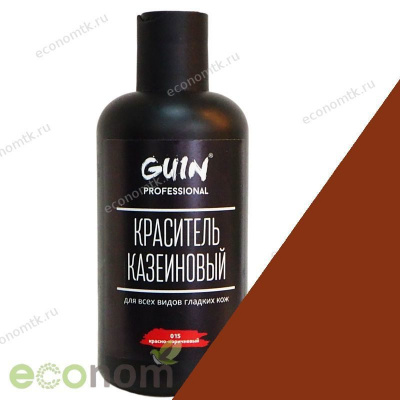 Казеиновая краска Guin для курток и сумок из гладкой кожи 250 мл красно-коричневая Казеиновая краска Guin для курток и сумок из гладкой кожи 250 мл красно-коричневая