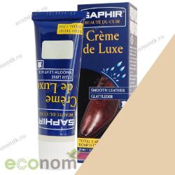 Крем для гладкой кожи кремовый Saphir Creme de luxe 75 мл туба с губкой Крем для гладкой кожи кремовый Saphir Creme de luxe 75 мл туба с губкой