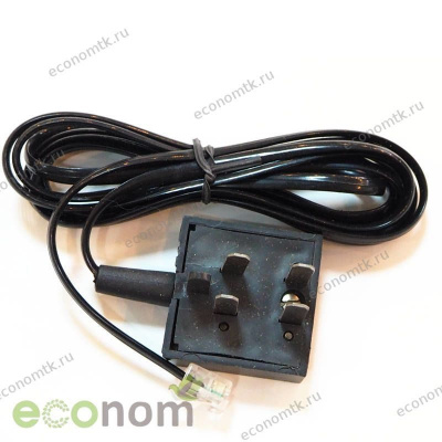 Удлинитель телефонный Крона 2м черный с вилкой Удлинитель телефонный Крона 2м черный с вилкой