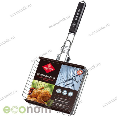 Решетка гриль Forester Mobile со съемной ручкой объемная 24x30 см Решетка гриль Forester Mobile со съемной ручкой объемная 24x30 см