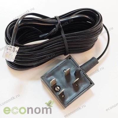 Удлинитель телефонный Крона 5м черный с вилкой Удлинитель телефонный Крона 5м черный с вилкой