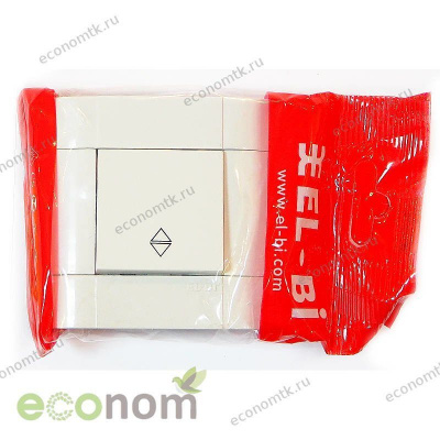 Выключатель El-Bi белый проходной Выключатель El-Bi белый проходной