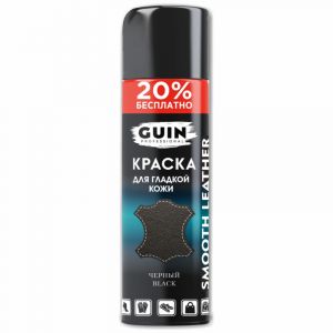 Краска для гладкой кожи, аэрозоль 300 мл. GUIN черная 1/12 Краска для гладкой кожи, аэрозоль 300 мл. GUIN черная 1/12