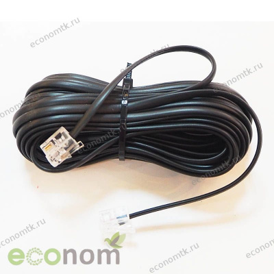 Удлинитель телефонный Крона 7м черный Удлинитель телефонный Крона 7м черный