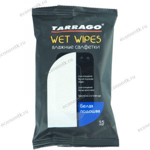 Салфетки для обуви влажные Tarrago для белой подошвы 15шт Салфетки для обуви влажные Tarrago для белой подошвы 15шт