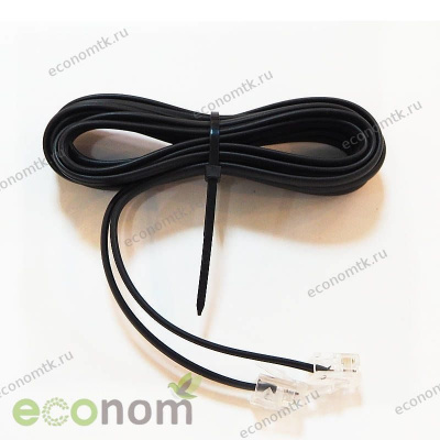 Удлинитель телефонный Крона 3м черный Удлинитель телефонный Крона 3м черный