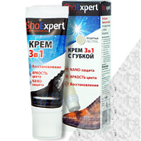 Крем для обуви из кожи ShoExpert бесцветный 75 мл с губкой Крем для обуви из кожи ShoExpert бесцветный 75 мл с губкой