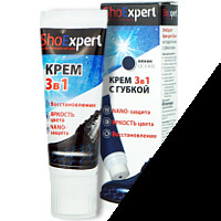 Крем для обуви из кожи ShoExpert черный 75 мл с губкой Крем для обуви из кожи ShoExpert черный 75 мл с губкой